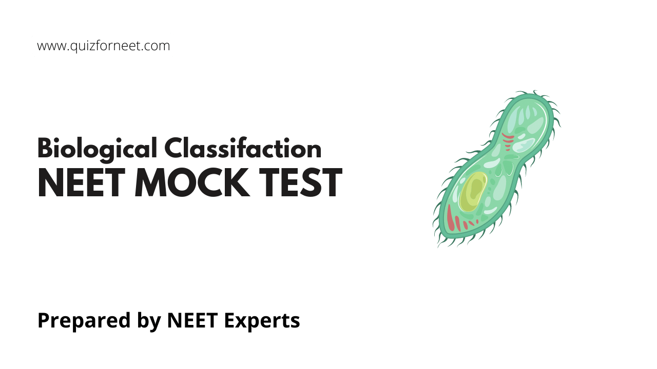Biological classification neet mock test quiz for neet